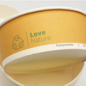 Kartongist salatikarp 1300 ml pealtvaade — ümar kuju bowl-roogadele