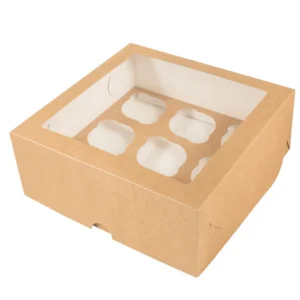Suletud kartongist muffinikarp 9-le HoReCa sektorile