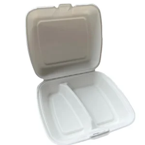 Suhkruroost 2-osaline einekarp 23×20×4 cm — komposteeritav take-away lahendus